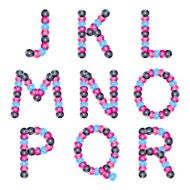 Colorful sequins alphabet Glitter letters N3