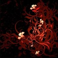 Floral red background N2