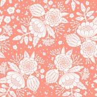 Seamless vintage pattern with decorative flowers N5