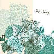 Wedding background in vintage style