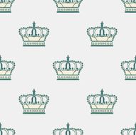 hand drawn crown seamless pattern