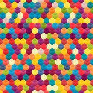 Seamless Background of Hexagons