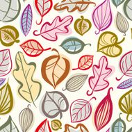 Autumn leaves seamless pattern N21