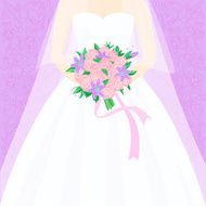 Bride with bouquet N2