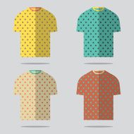 Flat Design T-Shirt Set Vector Illustration N22