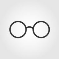 glasses icon flat design N4
