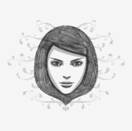 Hand-drawn fashion model N5