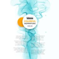 Abstract smoky waves background Template brochure design N23