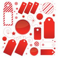 Christmas tags and labels