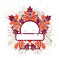 Grunge floral background N14