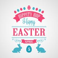 Happy Easter Typographical Background N5