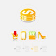 Set of sticker design Online shopping concept N9