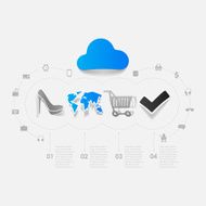 Set of sticker design Online shopping concept N10