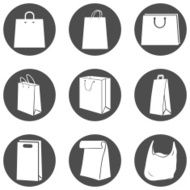 Vector Set of Shopping Bags Icons N7