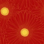 Beautiful seamless background with gerbera flower