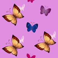 Background seamless of colorful butterflies flying N5