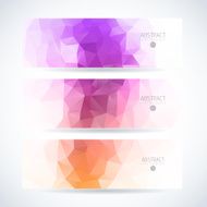 Abstract vector mosaic banners N112