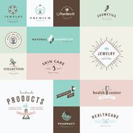 Set of flat design icons for beauty and cosmetics