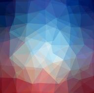 Abstract Green and Red Background Made from Triangles