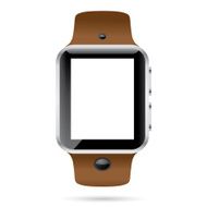 Brown Smartwatch template Future clock