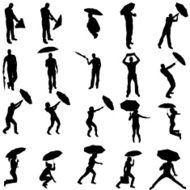 Vector Silhouette Of People N333