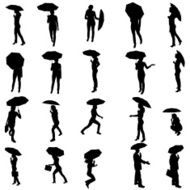 Vector Silhouette Of People N334