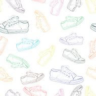 Seamless texture with sneakers 2