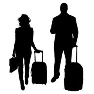 Vector silhouettes of business people N43