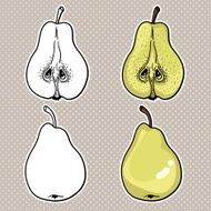 Isolated pears
