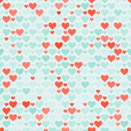 Romantic seamless pattern with hearts Vector illustration Background N15