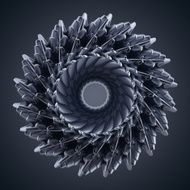 3d abstract microbiological organic shape virus macro N5