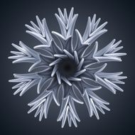 3d abstract microbiological organic shape virus macro N7