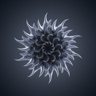 3d abstract microbiological organic shape virus macro N8