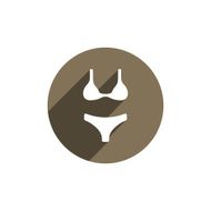 Swimsuit vector icon isolated
