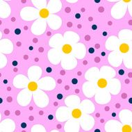 Seamless pattern with camomiles