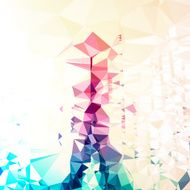 Polygon Color Flow Graphic Art Vector Abstract Background