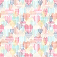 Abstract colorful seamless pattern with hearts