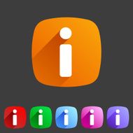 Flat icon info