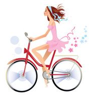 Girl On Bicycle N7