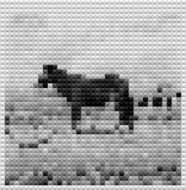 abstract vector mosaic style horse pattern background