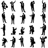 Vector silhouette of businessman N11
