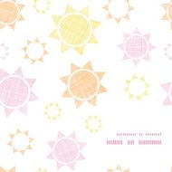 Abstract textile colroful suns geometric frame corner pattern background