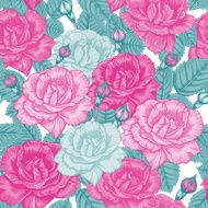 Seamless Floral Pattern with Roses N14
