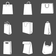 Vector Set of Shopping Bags Icons N9