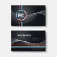 Vector business card design template N6