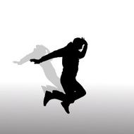 Vector silhouette of a man N226