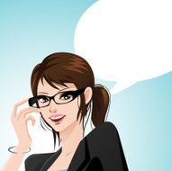 Glasses Girl Speaking