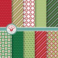Set of Christmas and New Year vector seamless patterns
