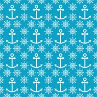 Seamless sea pattern with anchors hand wheels N10
