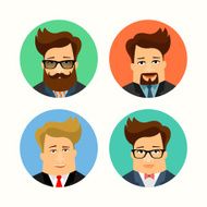 Business and casual male handsome cartoon characters